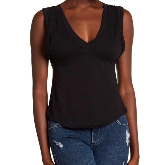 Free People Tops - Free People Sleeveless V Neck Knit Tee